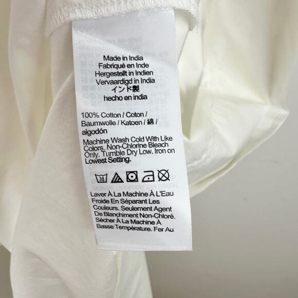 J.Crew Drop Waist Midi Dress Cotton Poplin White A Line Minimalist Small NWT - Picture 10 of 13